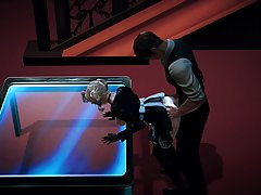 Animated maid with big milk jugs and deep throat is getting fucked hard from the back