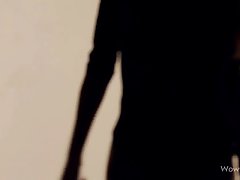 Petite girl is posing in erotic lingerie and trying to seduce a photographer, because she likes him