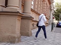 Slim teen in a lacy blouse, Angel Smalls got down and dirty with a handsome stranger