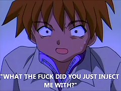 Busty, cartoon blonde is getting fucked from behind while her partner is playing with her tits