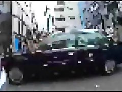 Hot Japanese babes took off their bras and started touching their tits in front of a guy