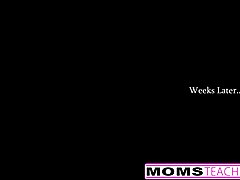 Busty step mom in high heels had wild sex with her horny step son, in the bedroom