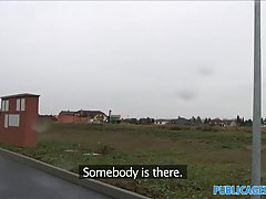 Shy babe is sucking a rock hard dick in the back of a car, to earn some cash